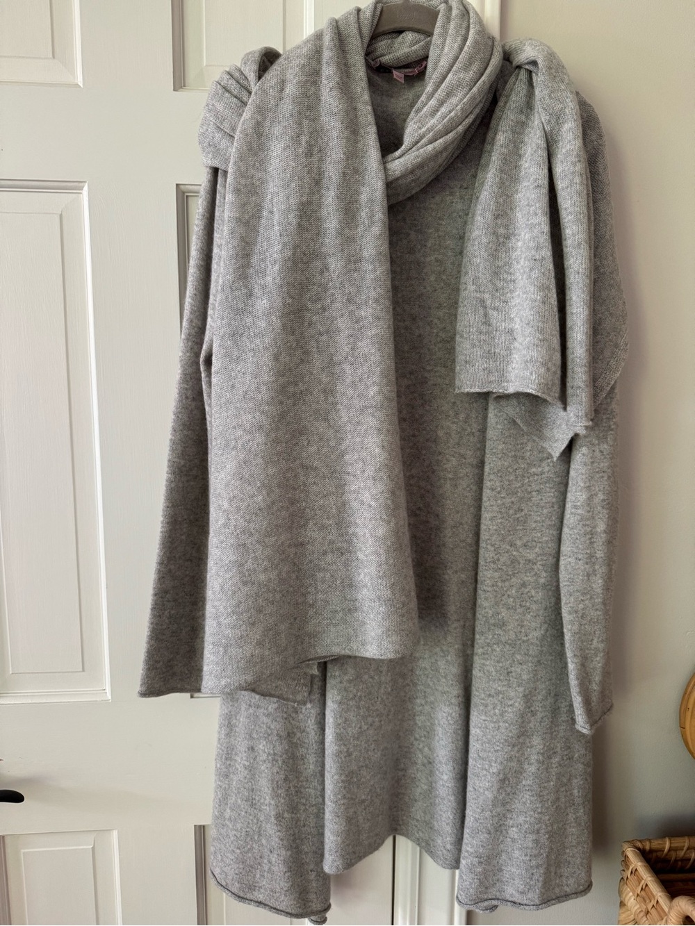 Calypso St. Barth Cashmere Front Cardigan + Travel Wrap Scarf Set